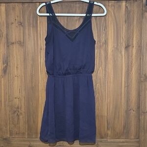 Express Navy Sleeveless Mini Dress